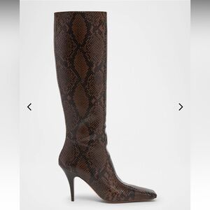 Stella McCartney Alter Snake-Print Tall Stiletto Boot